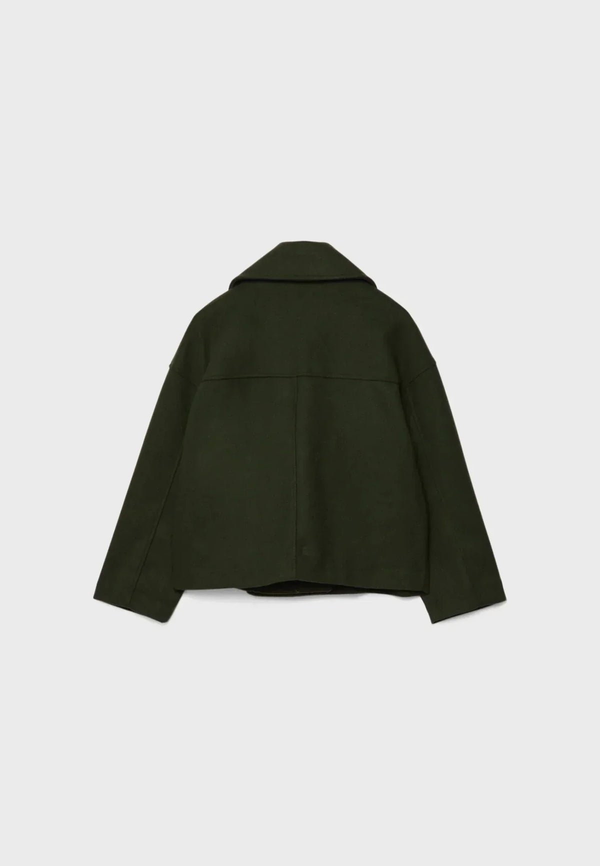 Manteau court croisé pour femme avec revers