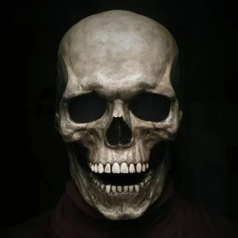 Skull Mask with Movable Jaw and Realistic Bone Details for Halloween Cosplay - Image 5