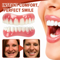 Snap on Veneers Moldable Fake Teeth with Upper and Lower Set Simulated Gums - Image 1