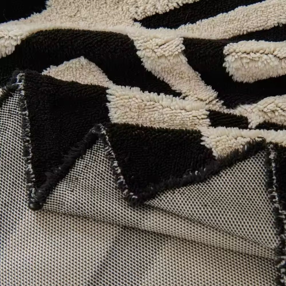 Sofa Throw Blanket with Woven Geometric Pattern and Decorative Jacquard Texture - Image 8