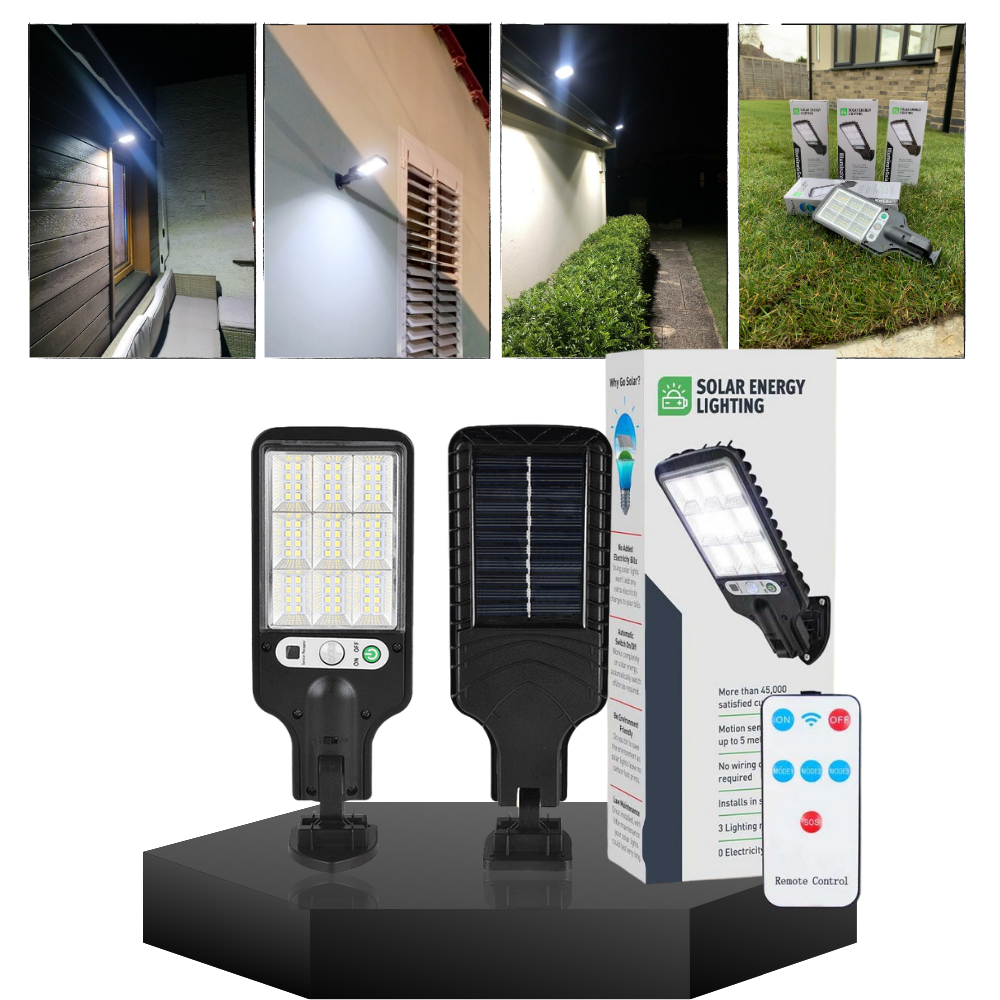 Solar LED Outdoor Light with Motion Sensor and Remote Control for Security - Image 2