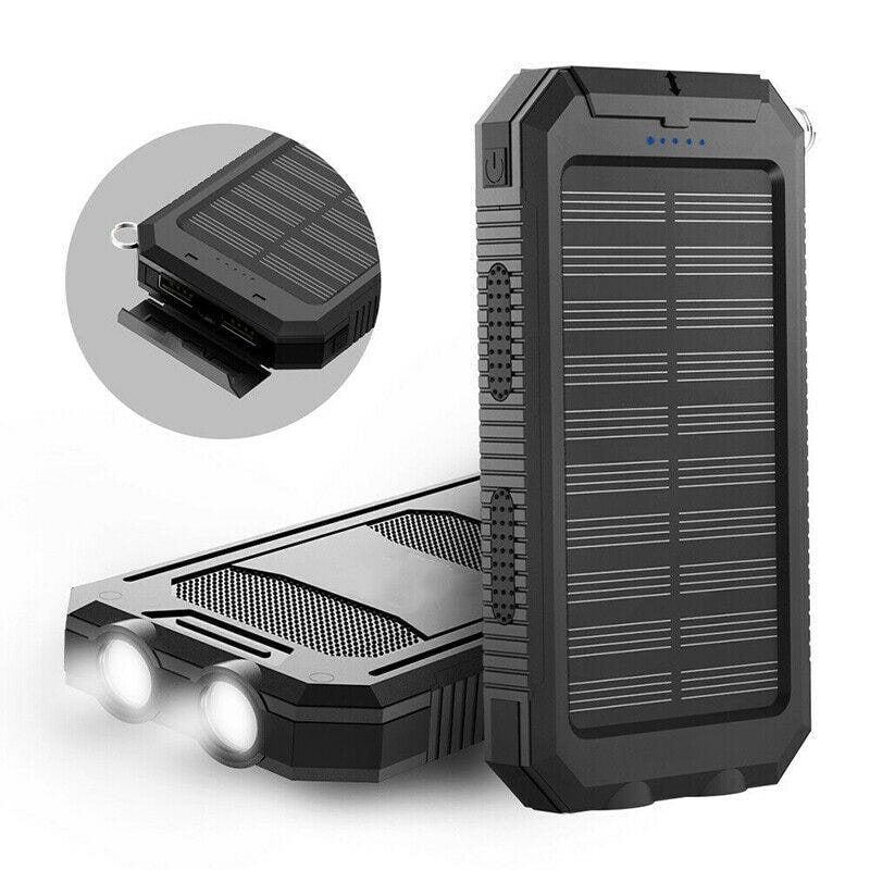 Solar Portable Charger Power Bank with Dual USB 20000mah High Capacity and Flashlights - Image 8