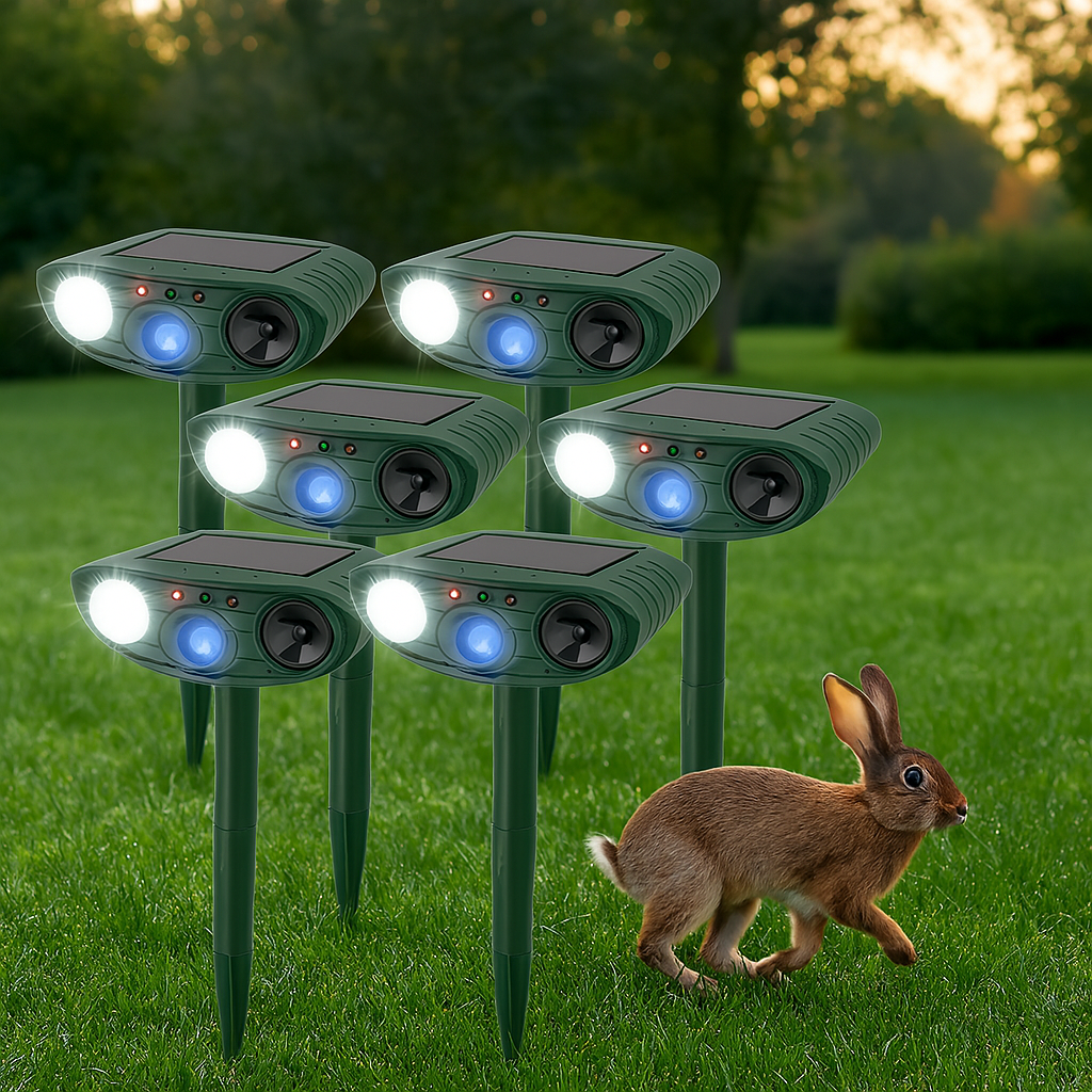 Solar Powered Ultrasonic Mouse Repellent with LED Flashing Light and Motion Sensor for Garden - Image 11
