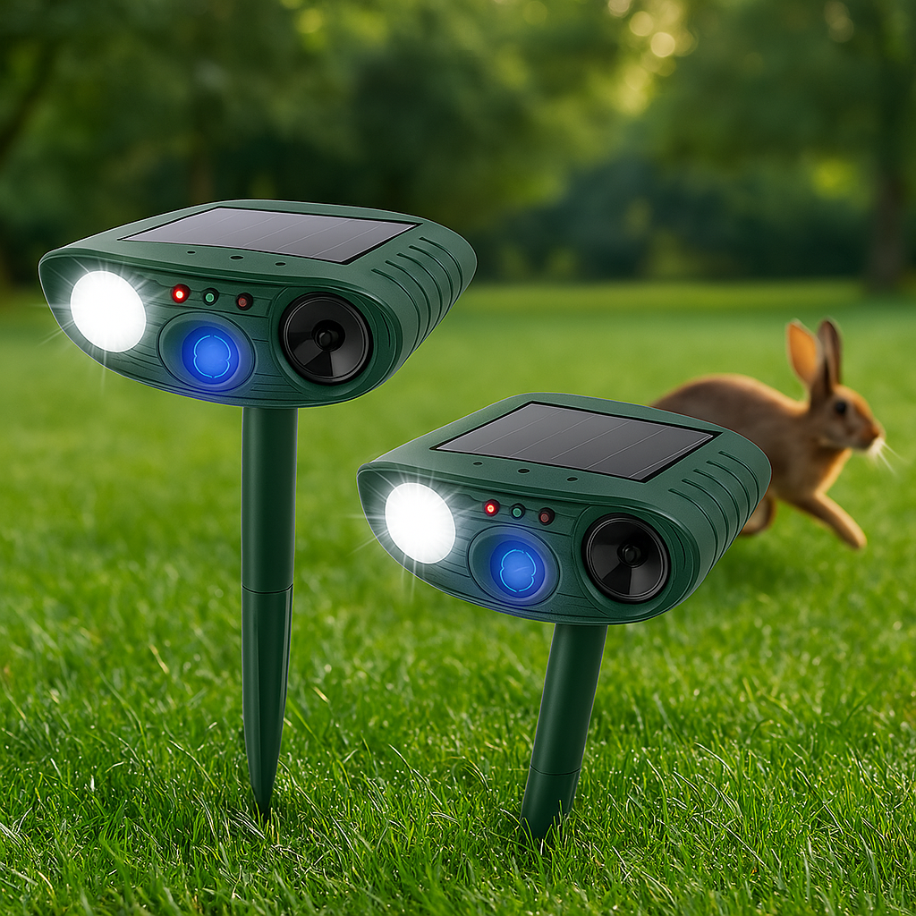 Solar Powered Ultrasonic Mouse Repellent with LED Flashing Light and Motion Sensor for Garden - Image 23