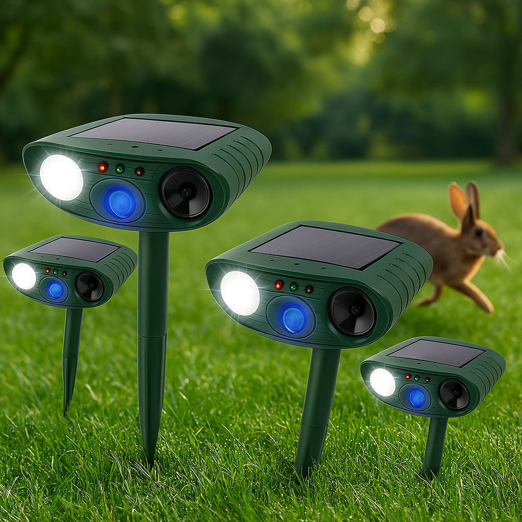 Solar Powered Ultrasonic Mouse Repellent with LED Flashing Light and Motion Sensor for Garden - Image 24
