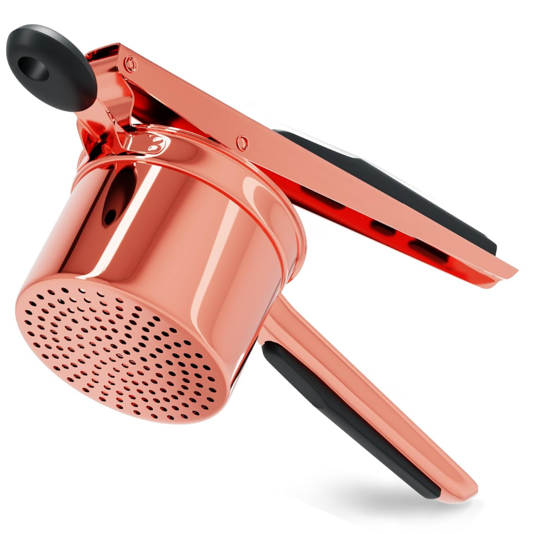Stainless Steel Potato Ricer with Interchangeable Disks and Non-Slip Handles - Image 3