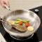 Stainless Steel Titanium Frying Pan with Hammered Interior and Glass Lid for Induction Cooktops - Image 1