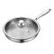 Stainless Steel Titanium Frying Pan with Hammered Interior and Glass Lid for Induction Cooktops - Image 5