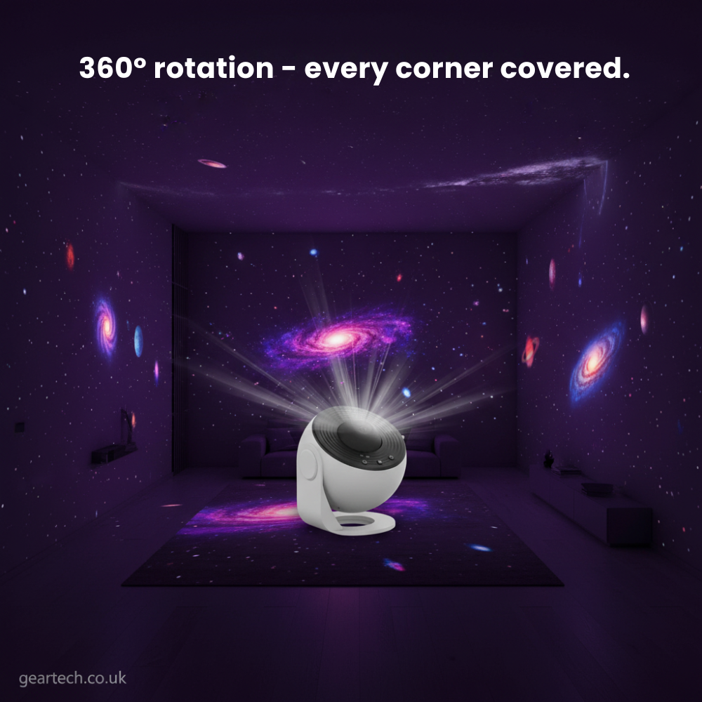 Star Projector Night Light with 360° Rotating Galaxy Projection and Adjustable Stand - Image 5