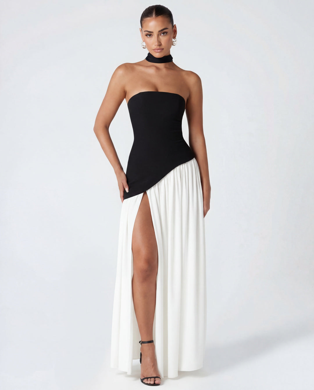 Women's Wedding Guest Strapless Corset Maxi Dress