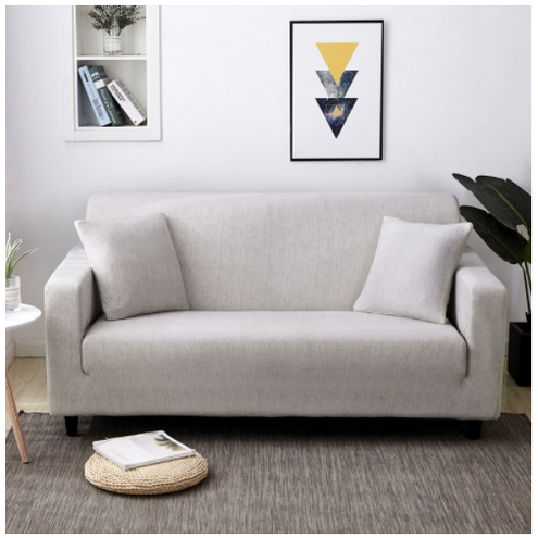Stretch Sofa Cover Fitted Slipcover with Elastic Design and Matching Cushion - Image 13