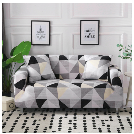 Stretch Sofa Cover Fitted Slipcover with Elastic Design and Matching Cushion - Image 14