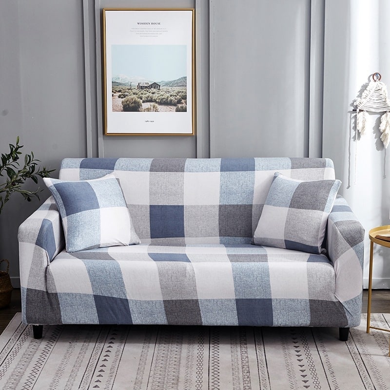 Stretch Sofa Cover Fitted Slipcover with Elastic Design and Matching Cushion - Image 6