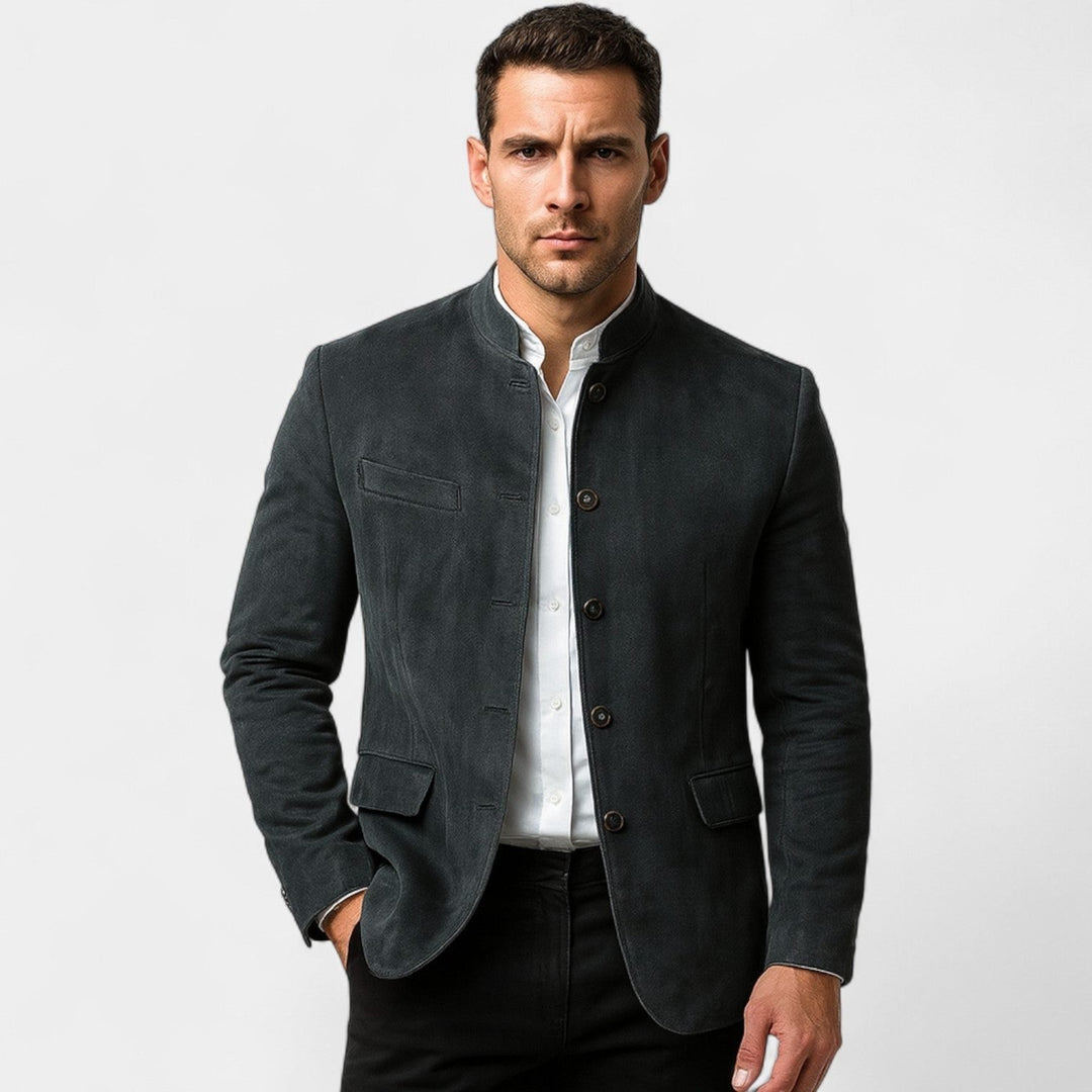 Men's Suede Slim Fit Blazer
