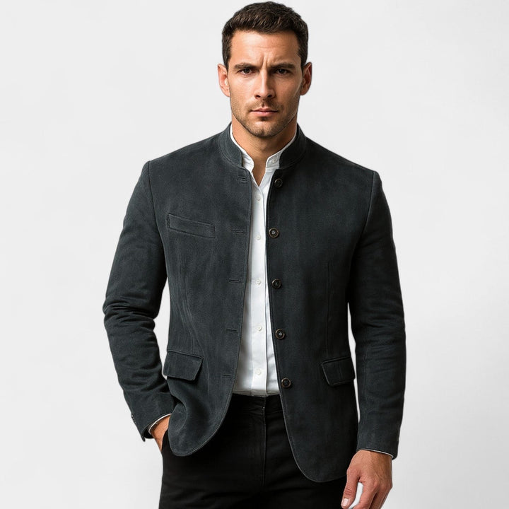 Men's Suede Slim Fit Blazer