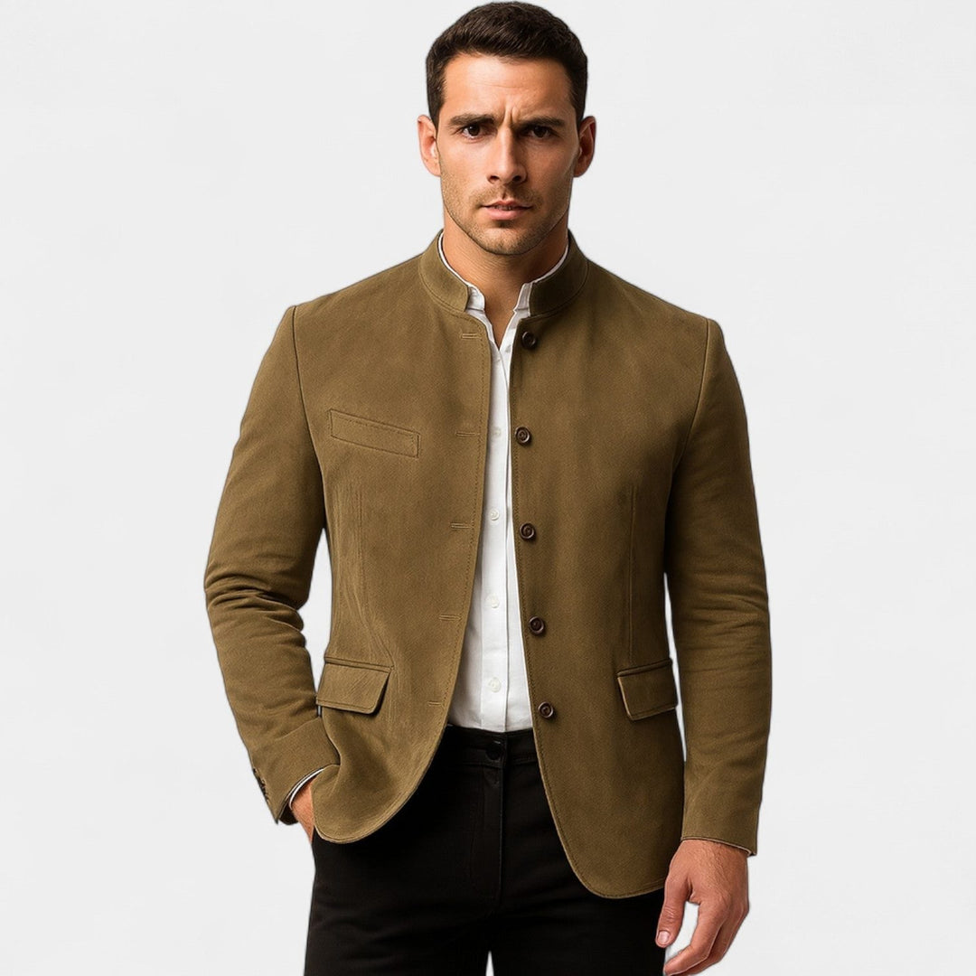 Men's Suede Slim Fit Blazer