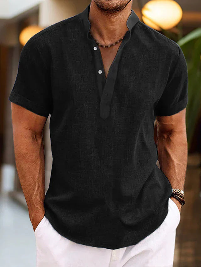 Men's Summer Henley Shirt