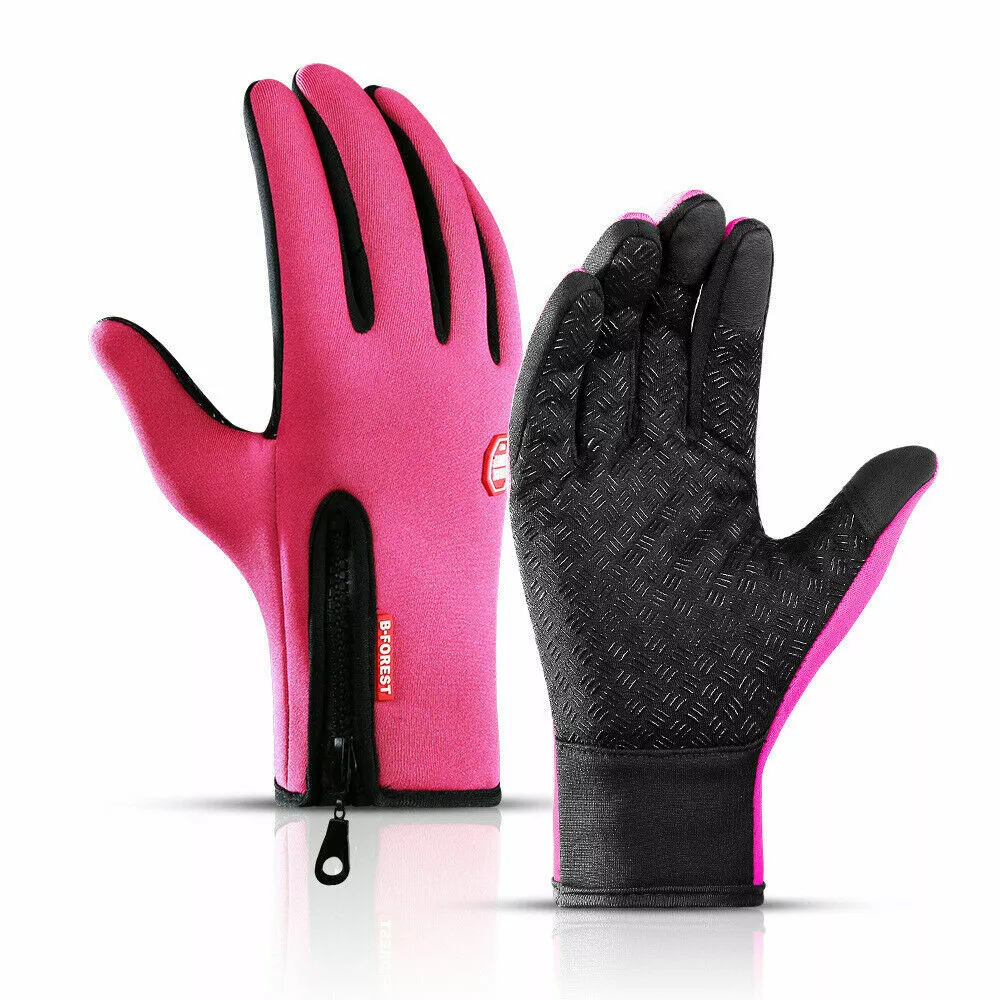 Thermal Winter Gloves with Touchscreen Fingertips Windproof Zipper Wrist and Anti-Slip Palm - Image 5