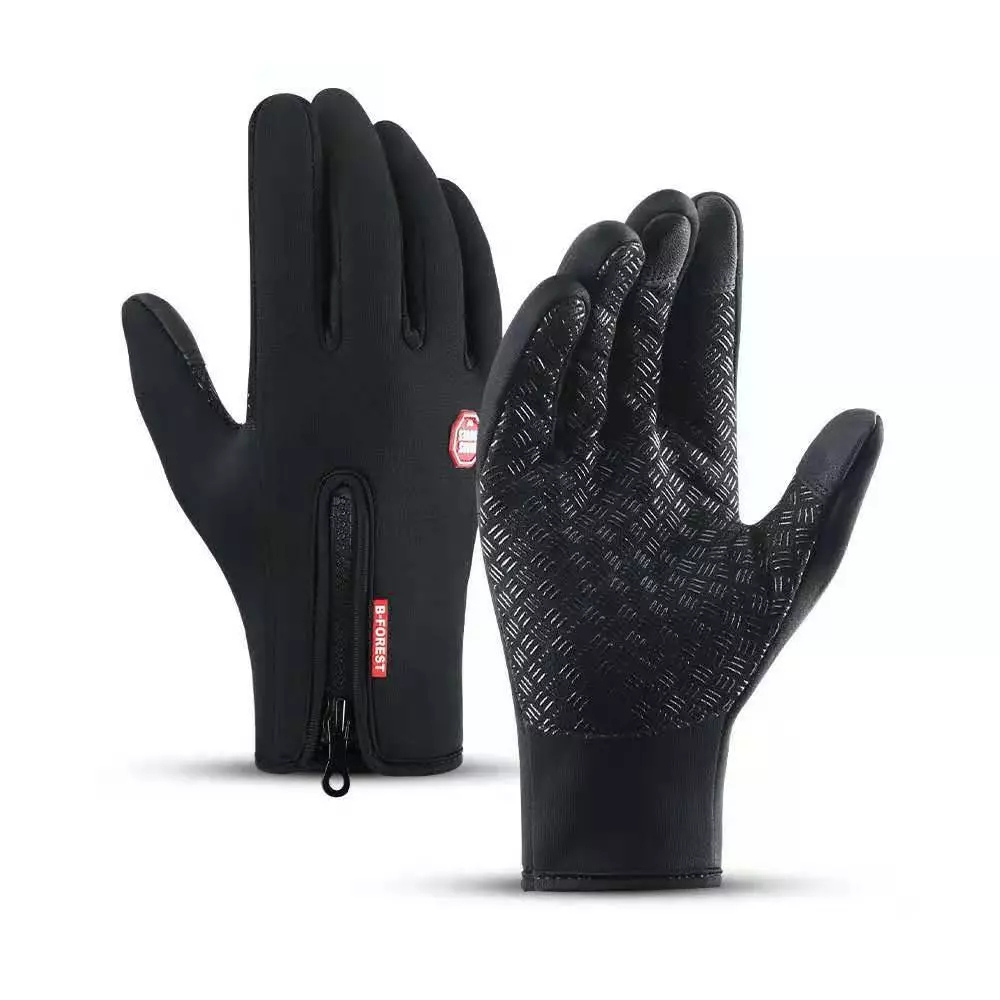 Thermal Winter Gloves with Touchscreen Fingertips Windproof Zipper Wrist and Anti-Slip Palm - Image 6