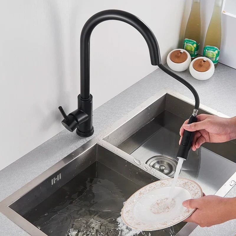 Touch Kitchen Water Faucet with Pull-Down Sprayer and Single-Handle Lever Control - Image 6