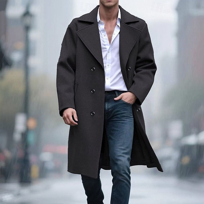 Men's Tailored Double Breasted Overcoat