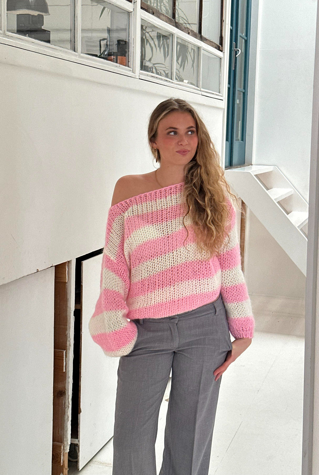 Women's Striped Knit Jumper