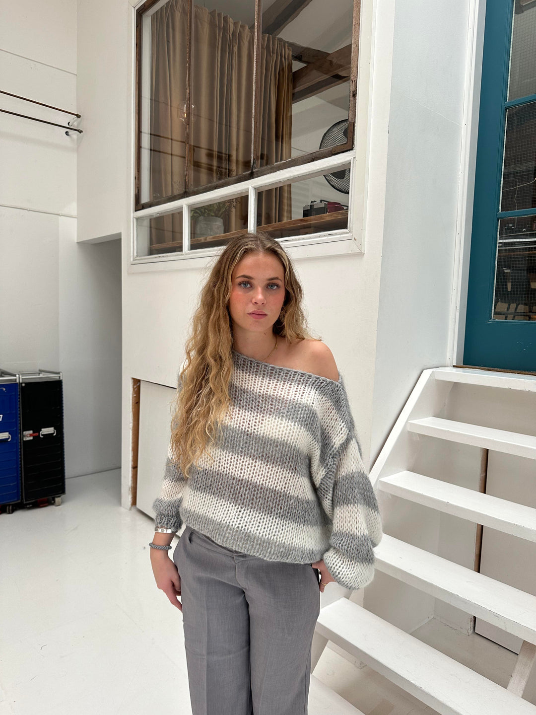 Women's Striped Knit Jumper
