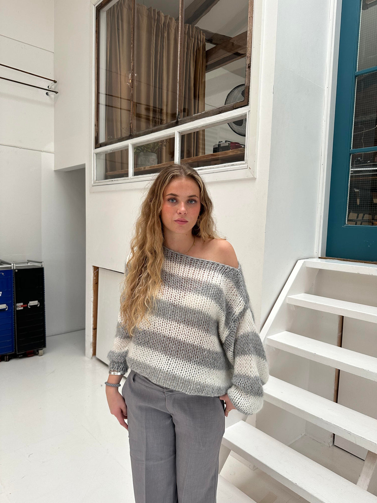 Women's Striped Knit Jumper