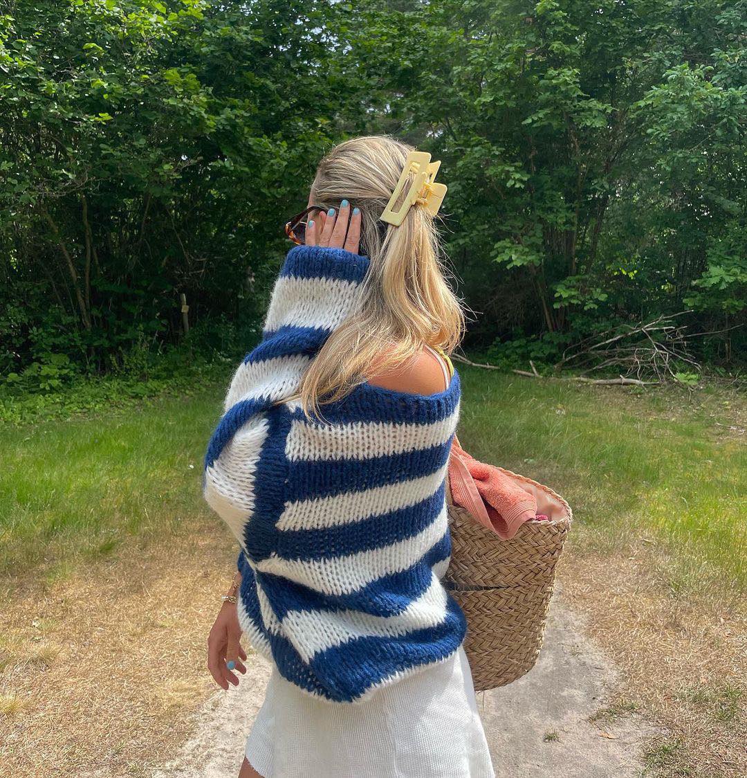 Women's Striped Knit Jumper