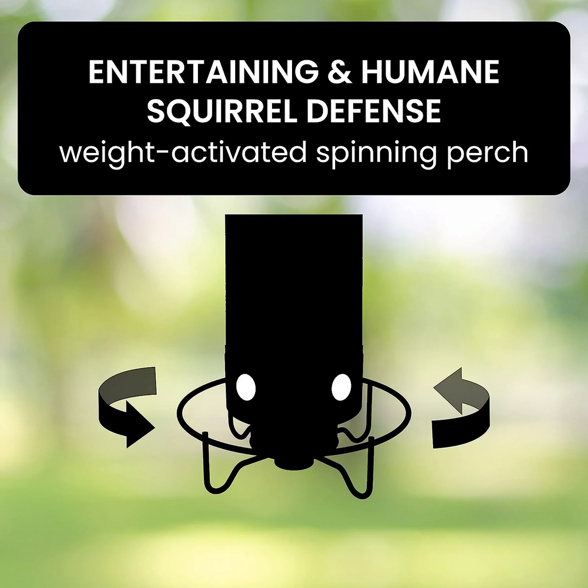 Tube Bird Feeder with Weight Activated Spinning Perch and Squirrel Proof Guard - Image 4