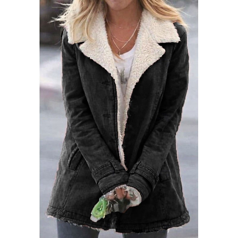 Women's Sherpa-Lined Winter Coat