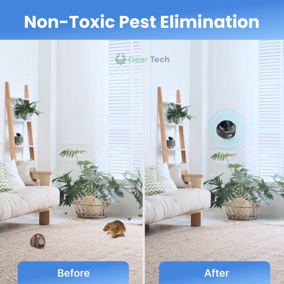 Ultrasonic Mouse Repellent with Digital Display and Plug-In Design for Rodent Control - Image 10