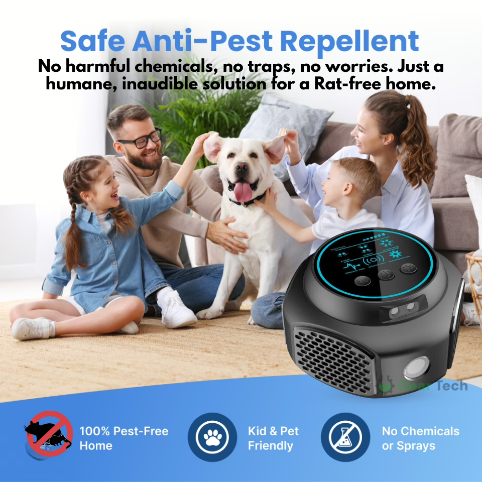 Ultrasonic Mouse Repellent with Digital Display and Plug-In Design for Rodent Control - Image 2