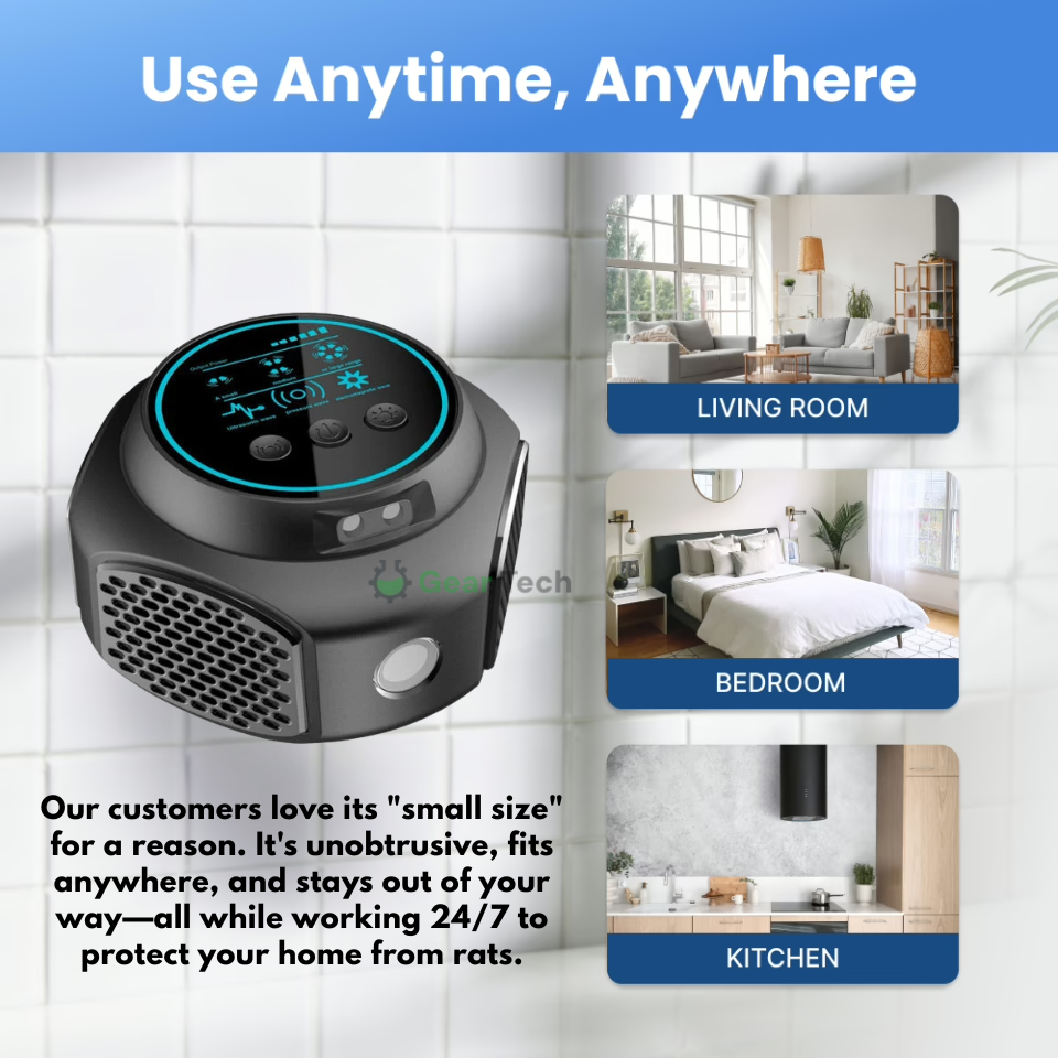 Ultrasonic Mouse Repellent with Digital Display and Plug-In Design for Rodent Control - Image 5