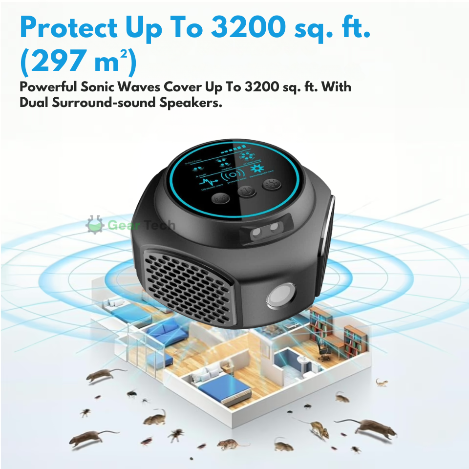 Ultrasonic Mouse Repellent with Digital Display and Plug-In Design for Rodent Control - Image 6