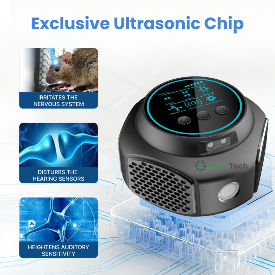 Ultrasonic Mouse Repellent with Digital Display and Plug-In Design for Rodent Control - Image 8