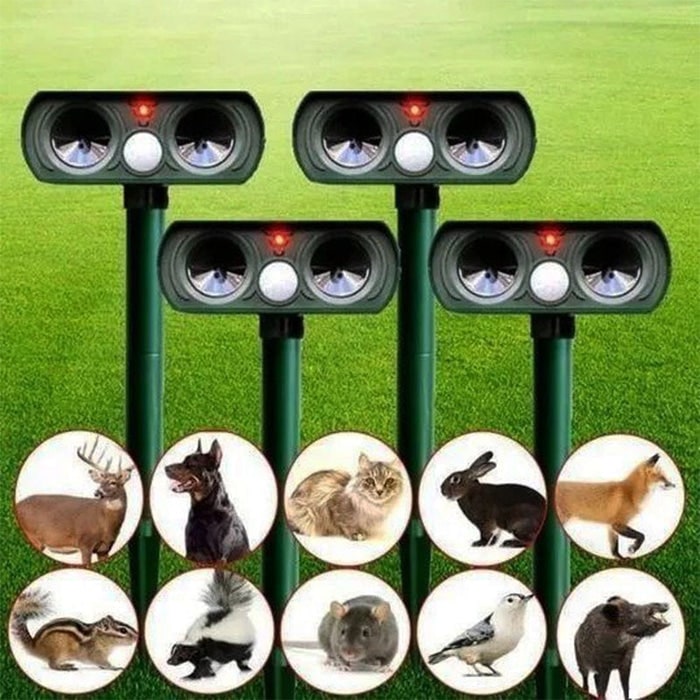 Ultrasonic Pest Repeller with Solar Power and Motion Detection for Gardens - Image 2