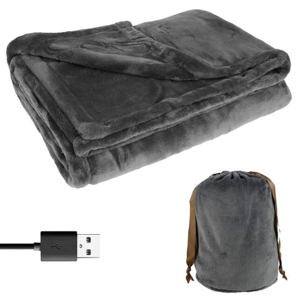 USB Heated Blanket Throw with Fleece Fabric and Portable Cordless Design - Image 3