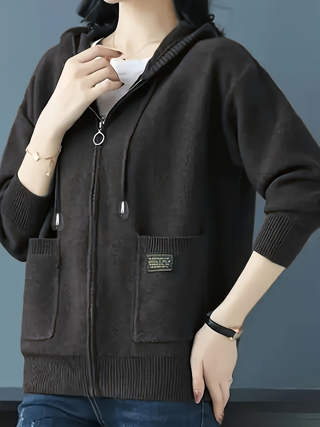 Women's Zip Up Hooded Cardigan