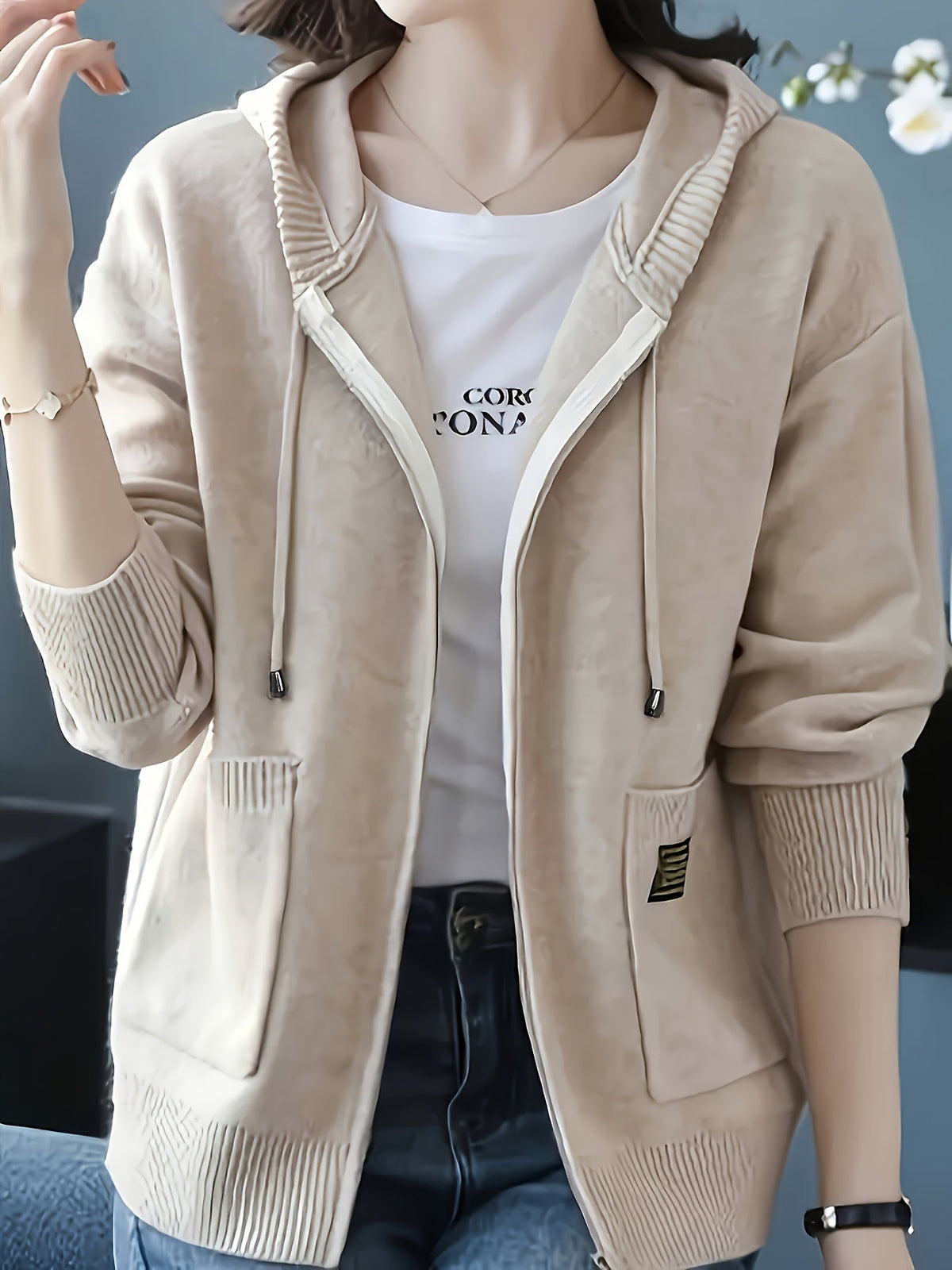 Women's Zip Up Hooded Cardigan