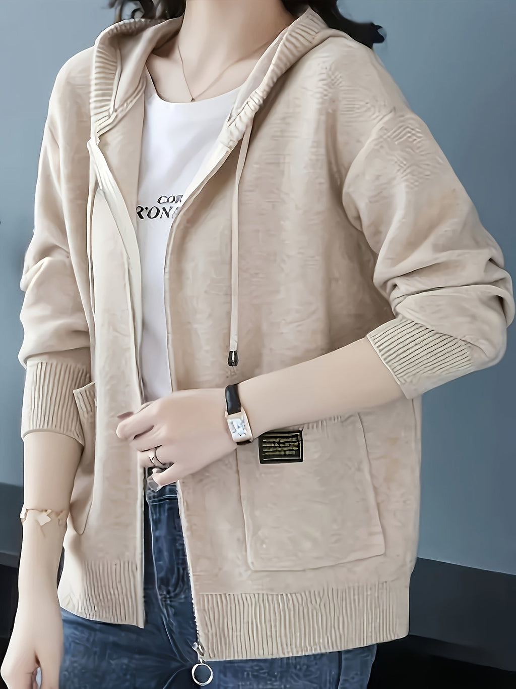 Women's Zip Up Hooded Cardigan