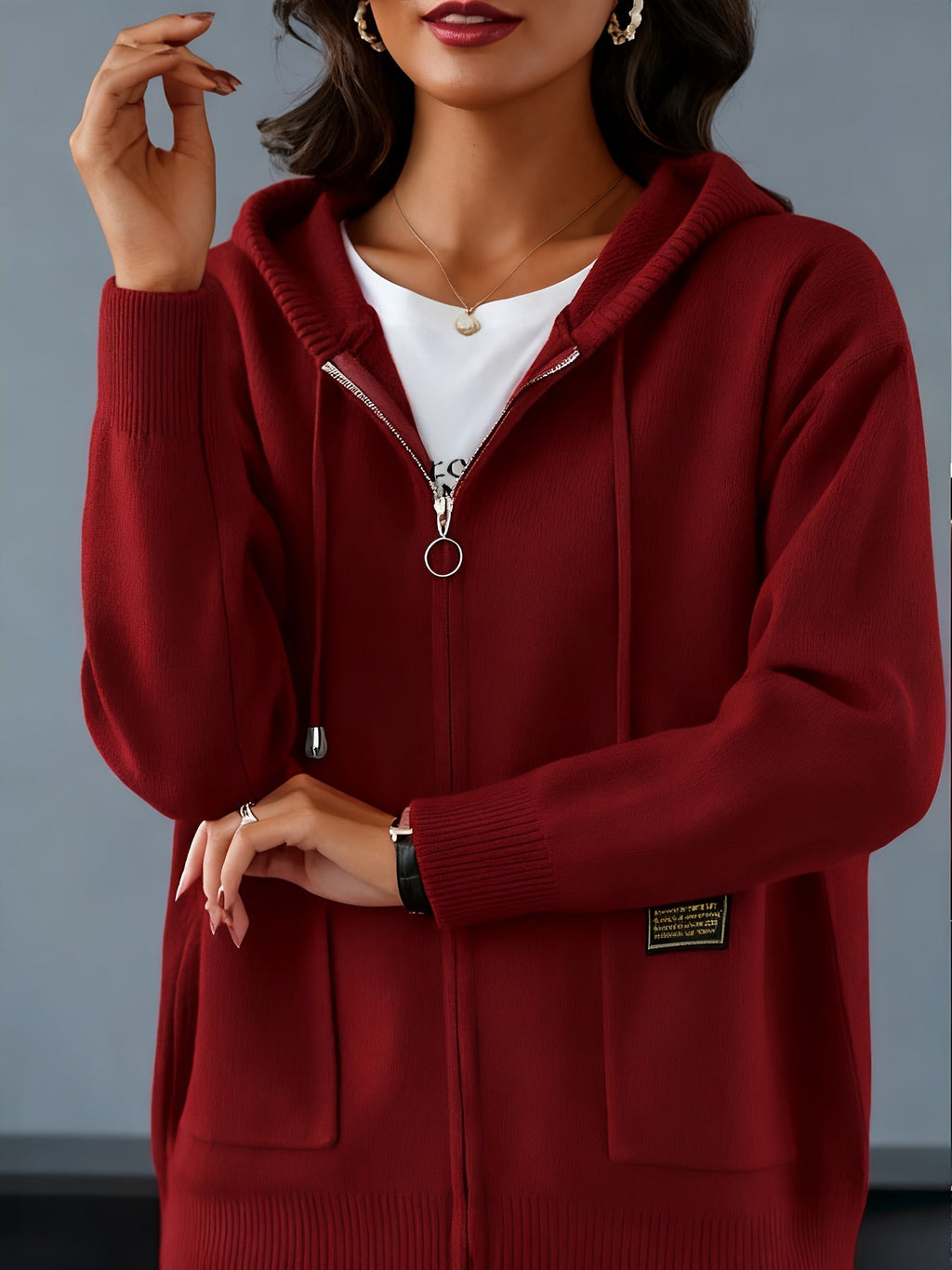 Women's Zip Up Hooded Cardigan