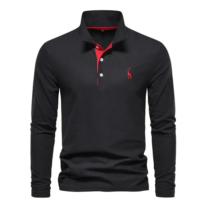 Men's Long Sleeve Polo Top