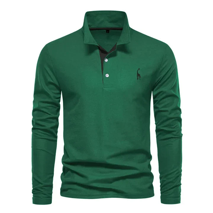 Men's Long Sleeve Polo Top