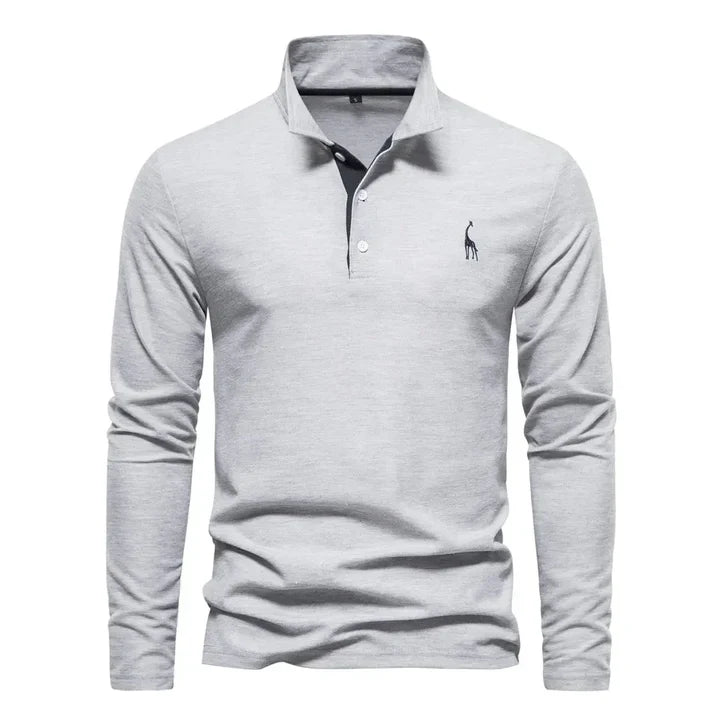 Men's Long Sleeve Polo Top
