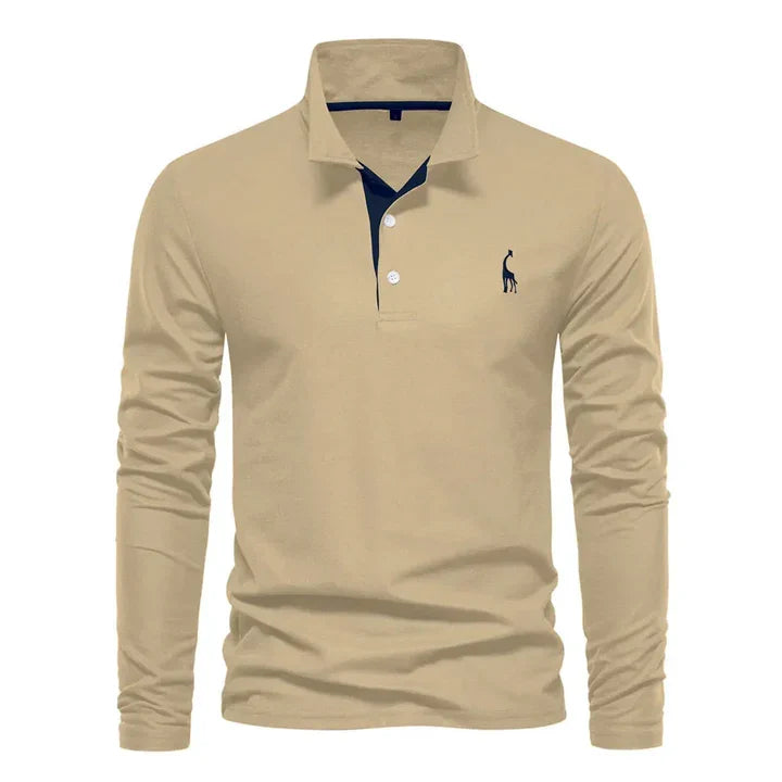 Men's Long Sleeve Polo Top