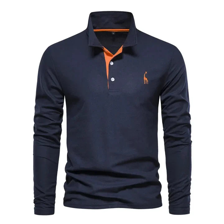 Men's Long Sleeve Polo Top