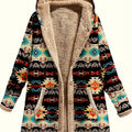 Cappotto invernale da donna con cappuccio e fodera in pile