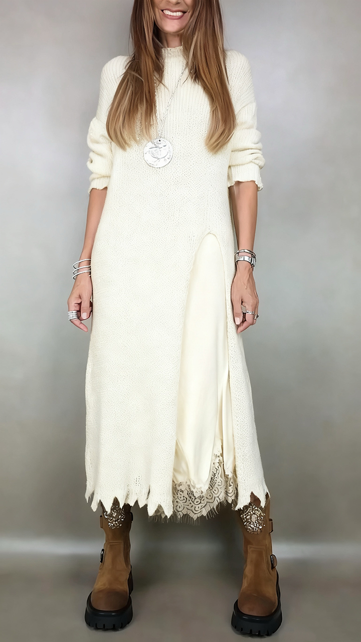 Women's Knit Midi Sweater Dress