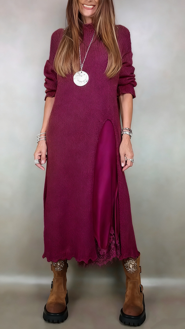 Women's Knit Midi Sweater Dress